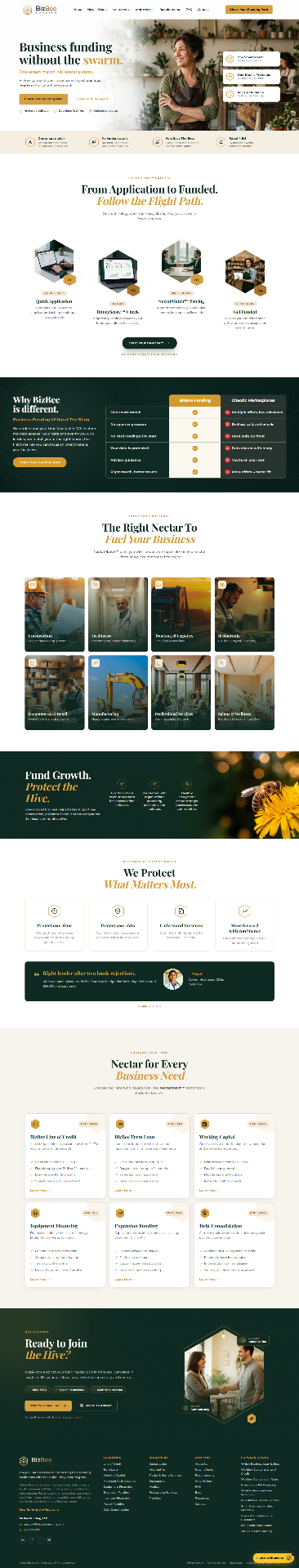 BizBee Funding website screenshot