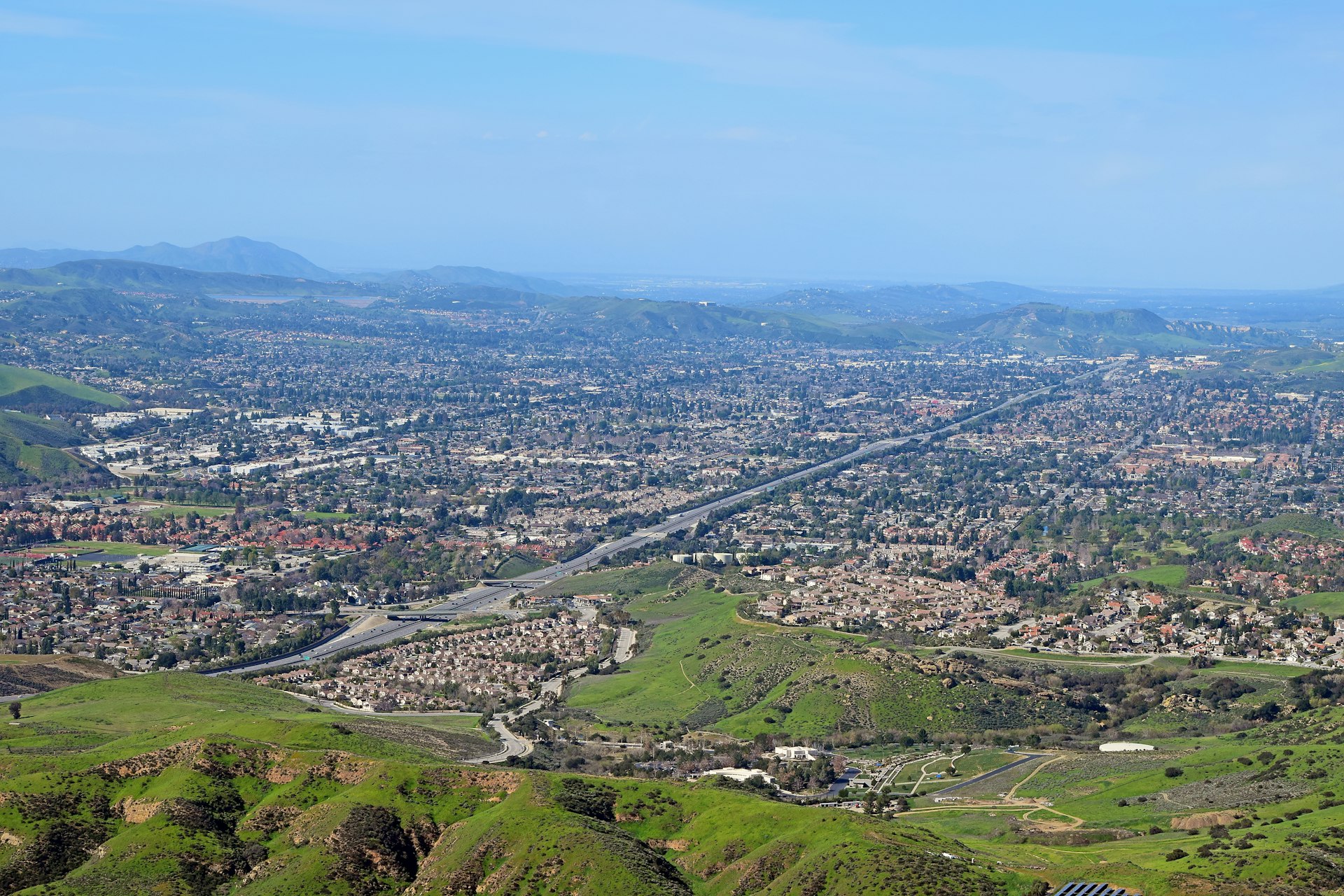 Aerial view of Simi Valley, California
