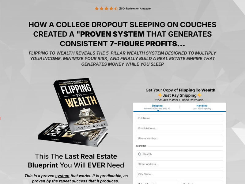 Flipping To Wealth website screenshot